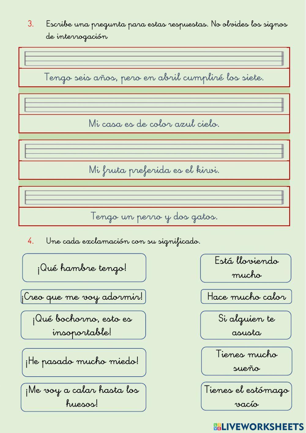 Ortografía - signos de exclamación e interrogación