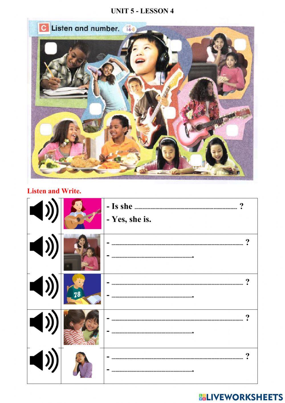 Everybody up 2 - unit 5 - listening