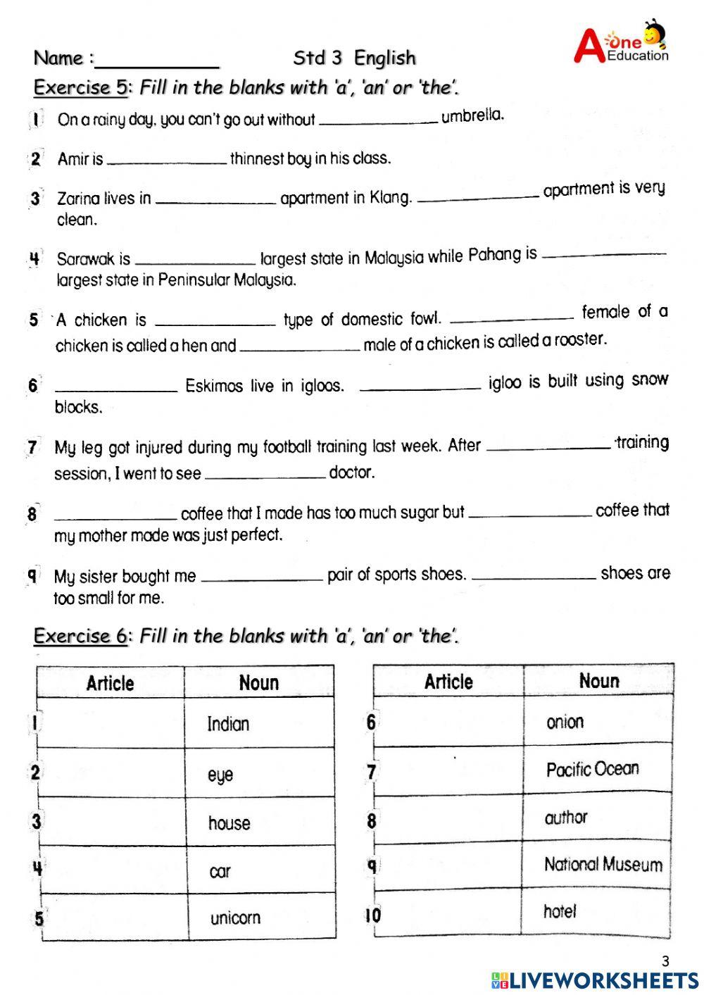 Std 3A & 3B ENG Feb 07 & 08