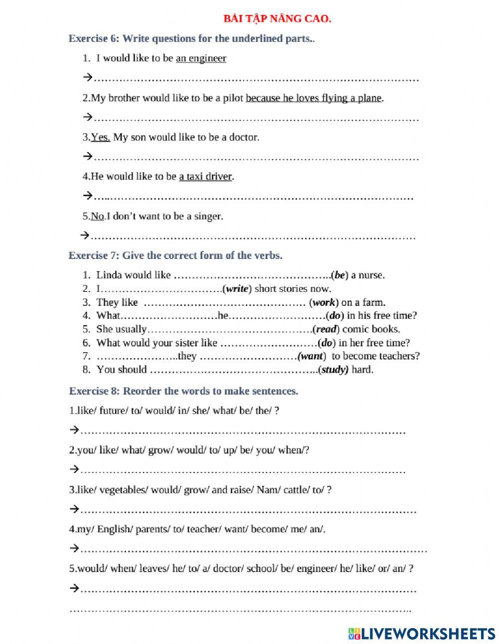 What would you like to be in the future