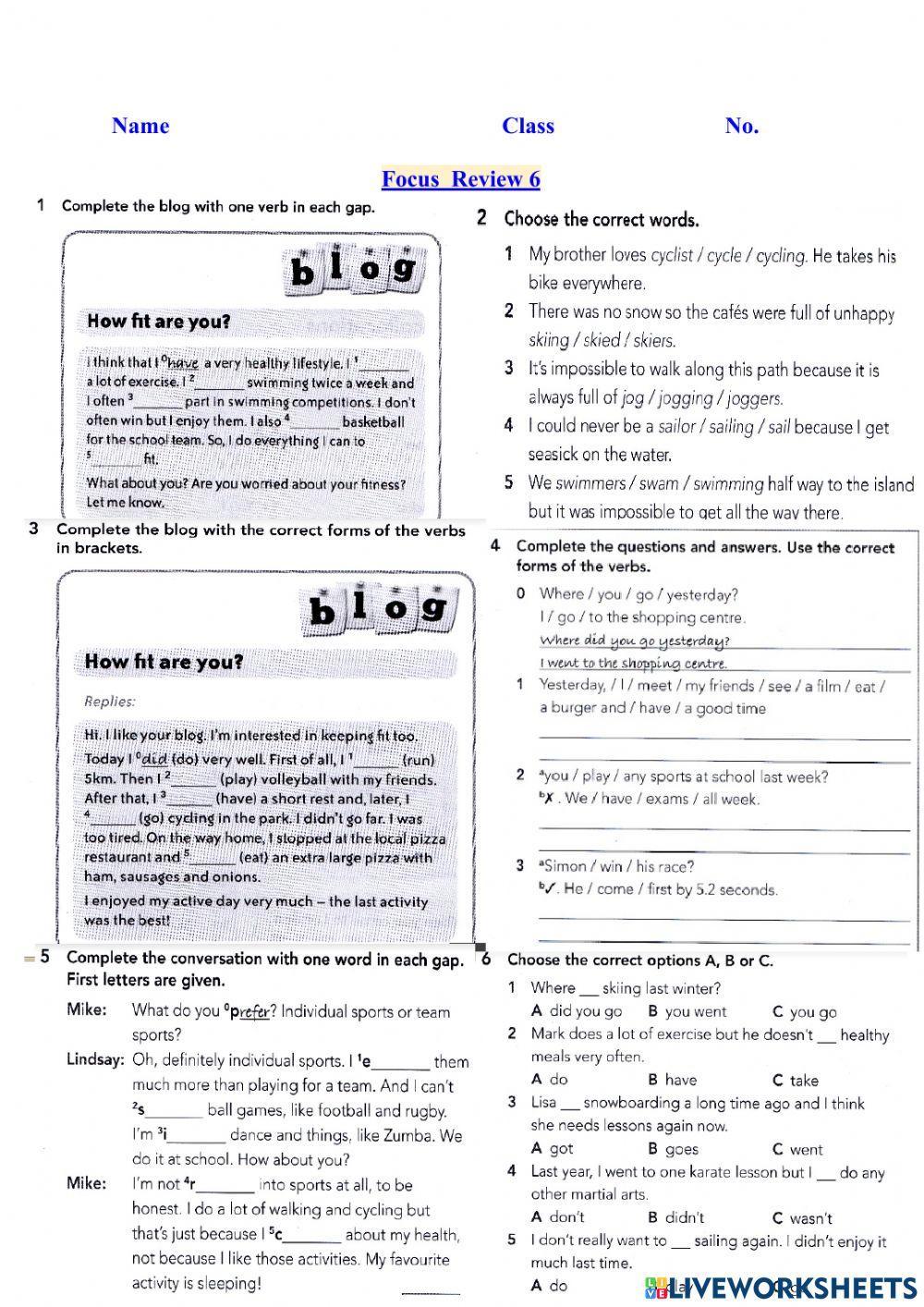 Review 6 Sport and Health