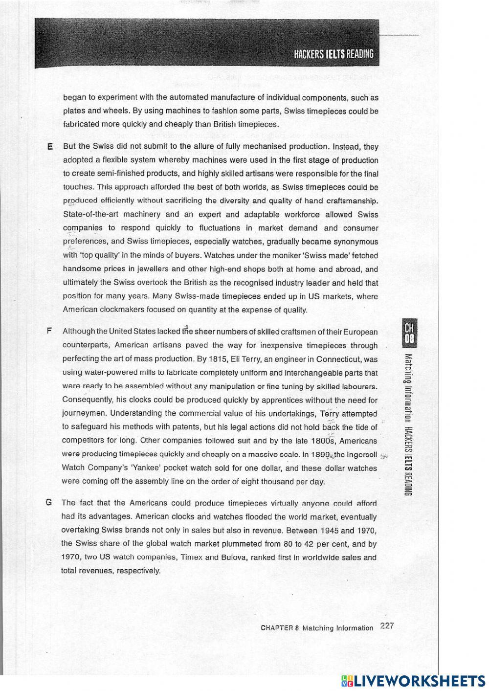 IELTS READING PRACTICE 8