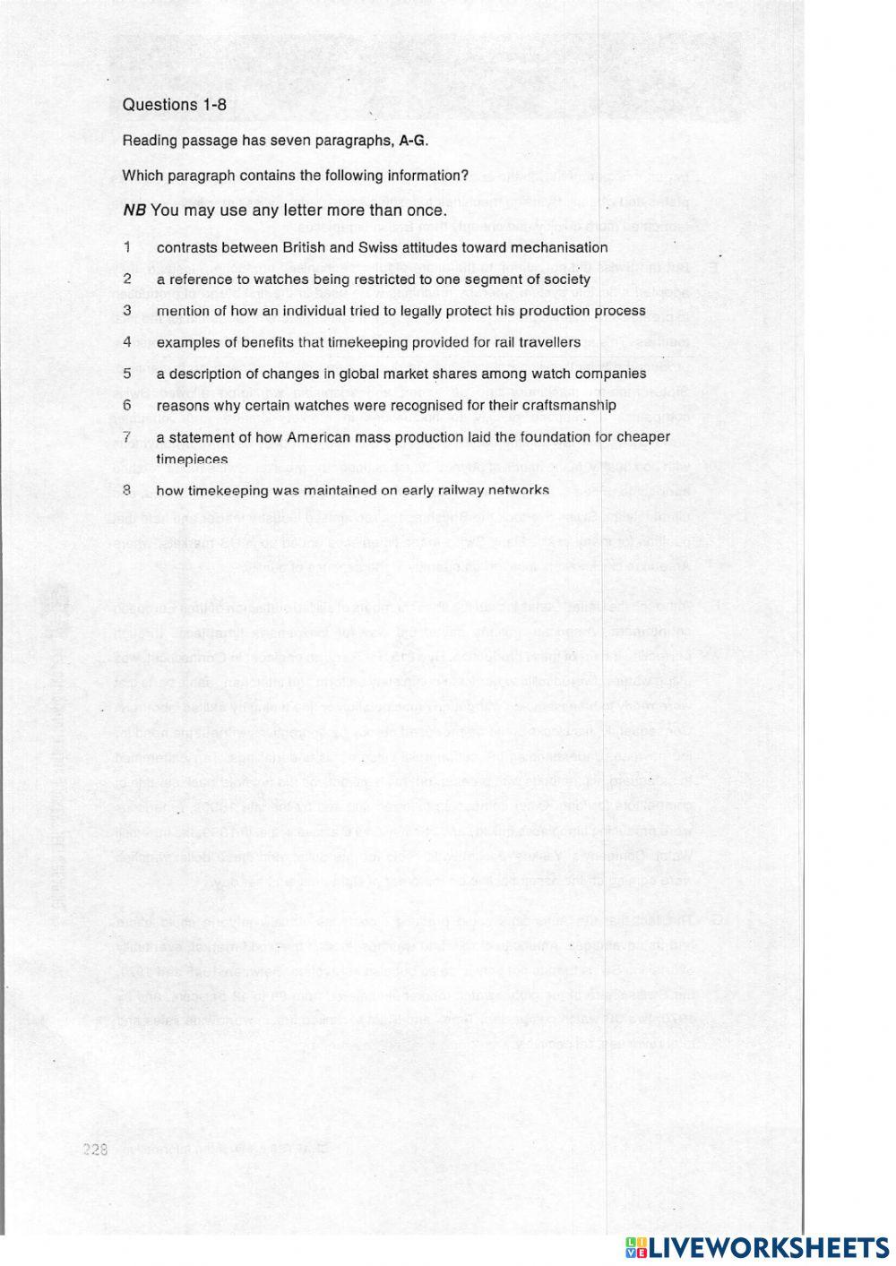 IELTS READING PRACTICE 8