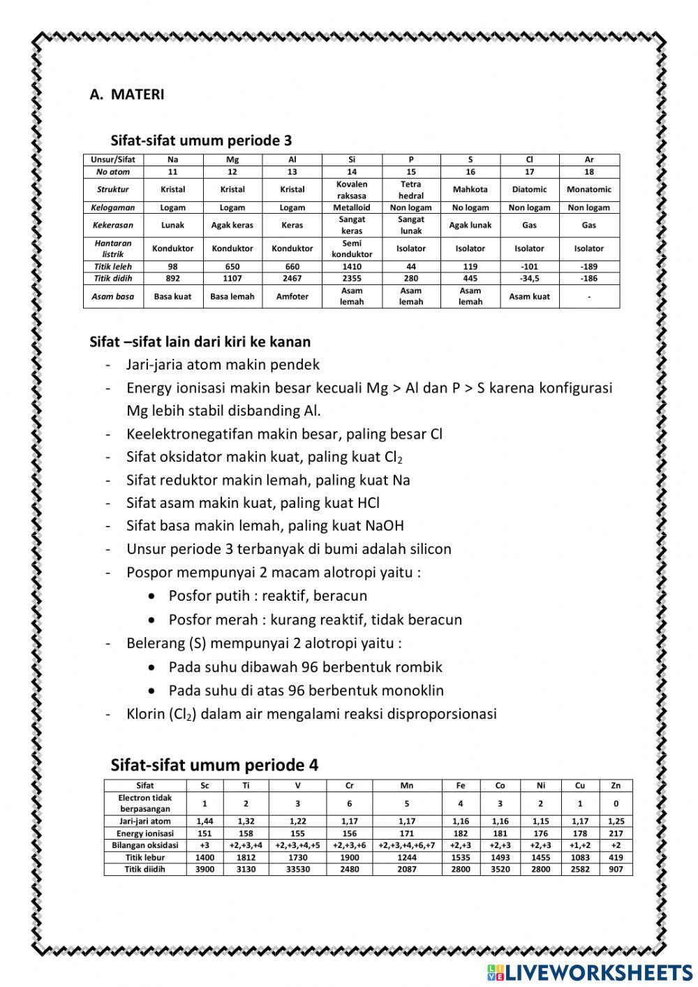 Unsur transisi periode 3 & 4