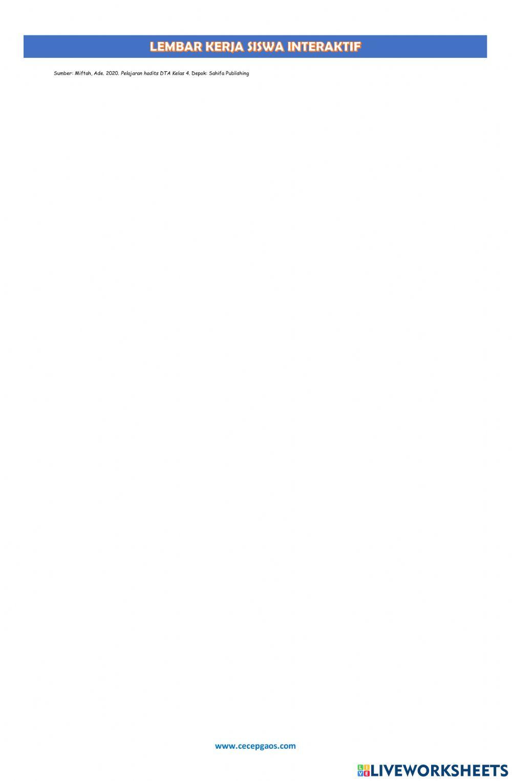 LKPD Interaktif Hadits Tentang Ihsan