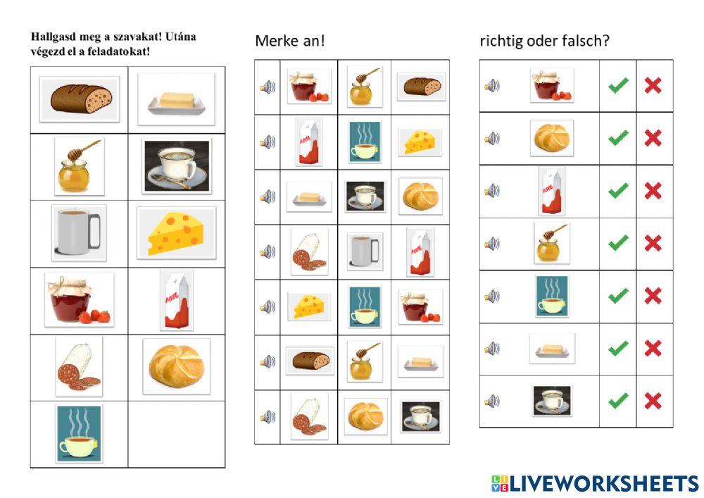 Speisen und Getränke