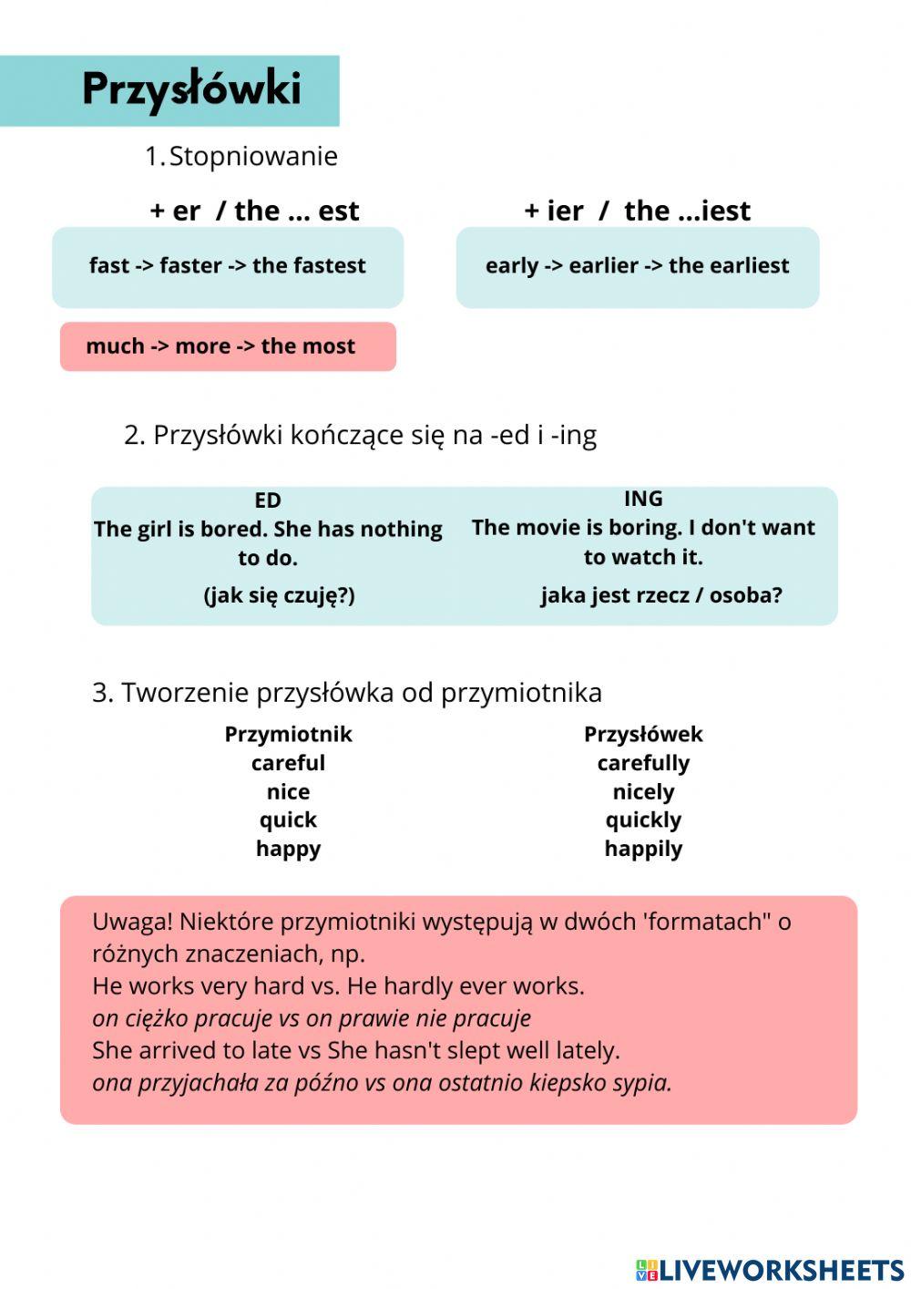 Adjectives and Adverbs