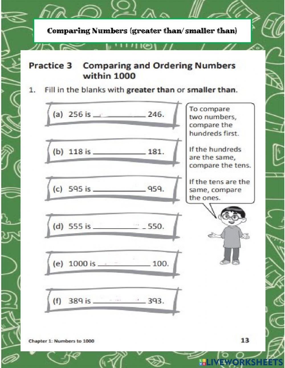 Yr2 Compare Number wb p13-14
