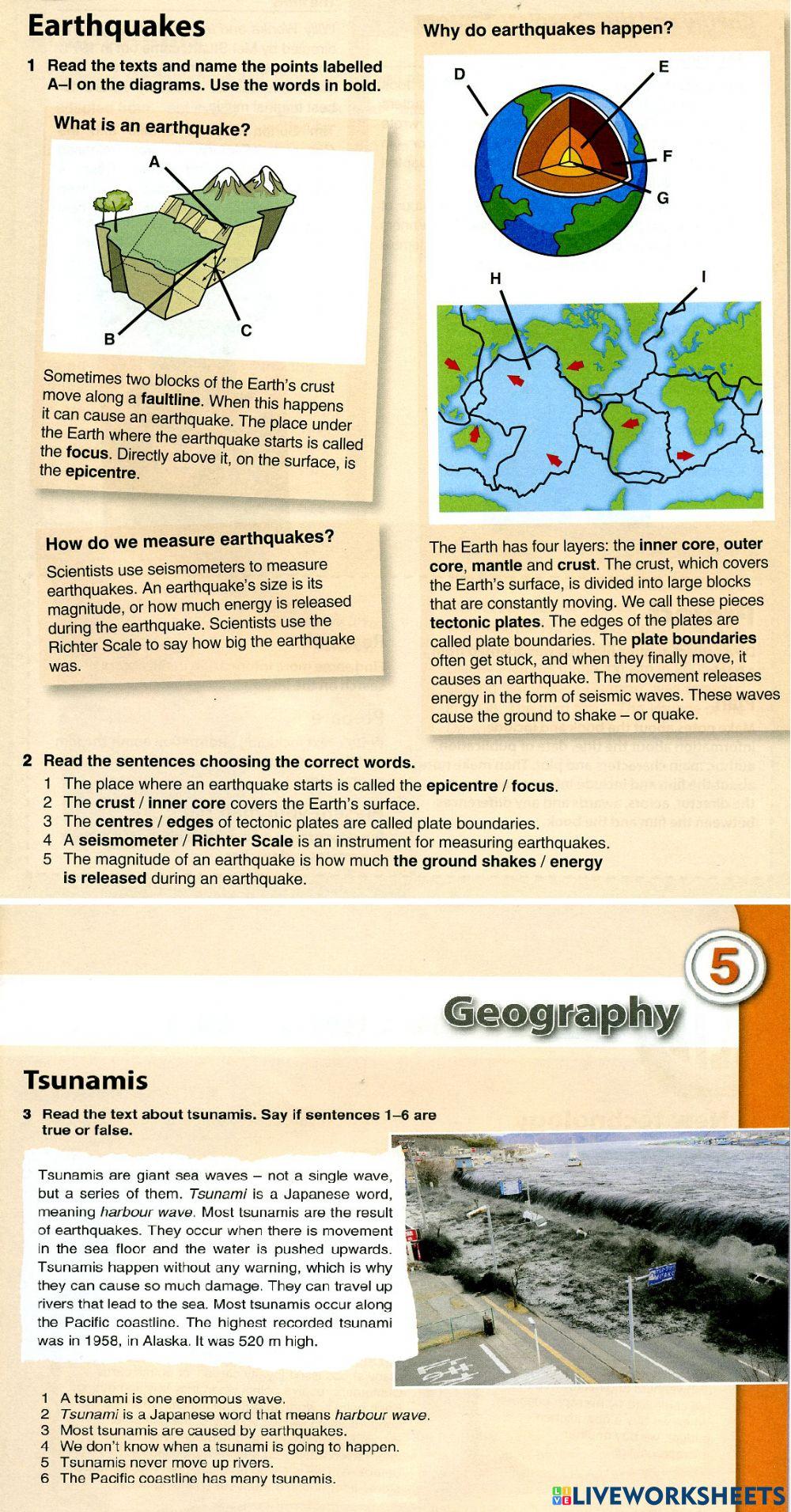 p139140 7th grade GEOGRAPHY online exercise for Live Worksheets