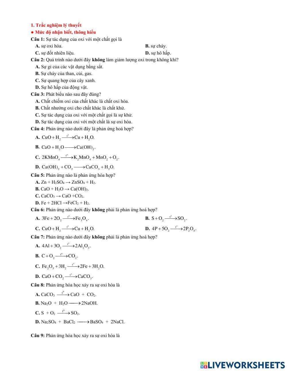 Bài 25. Hóa học 8