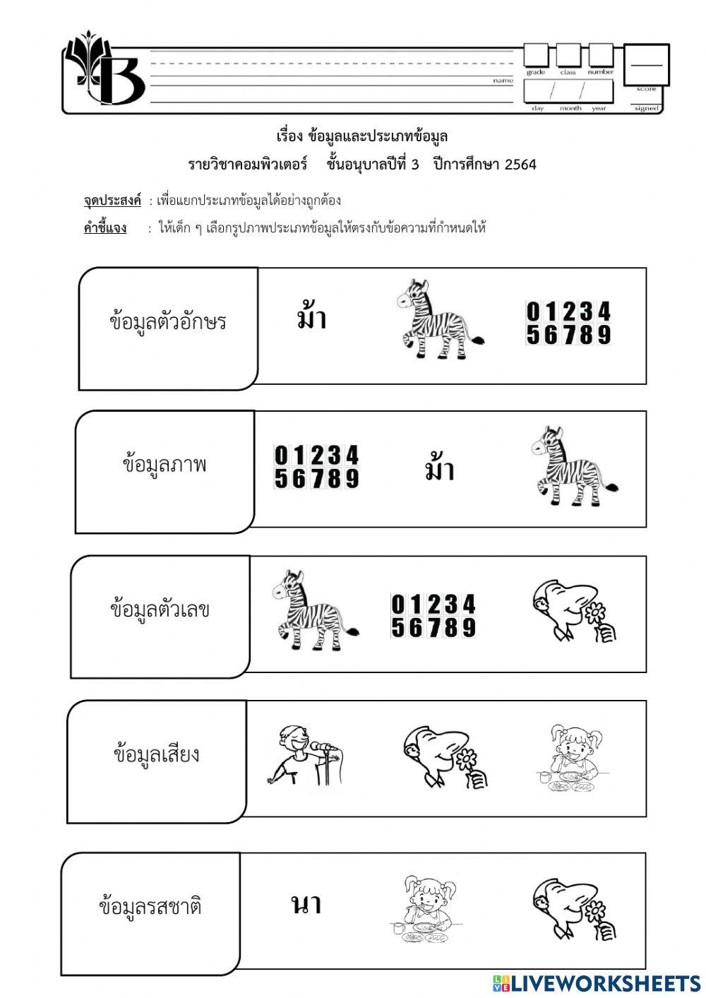 รู้จักกับข้อมูล