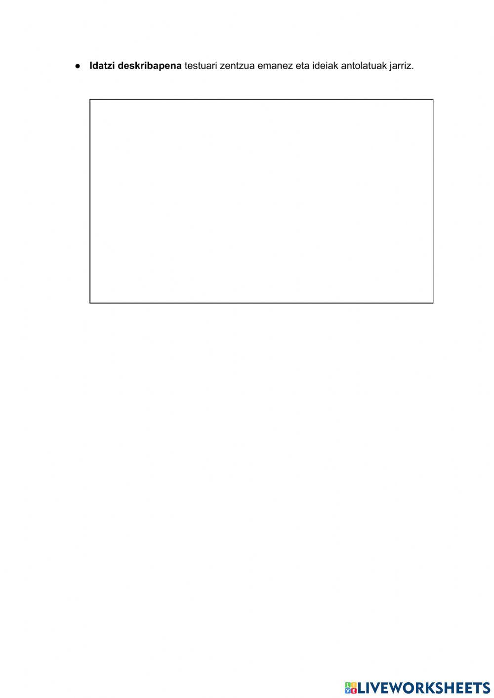 Deskribapen testua
