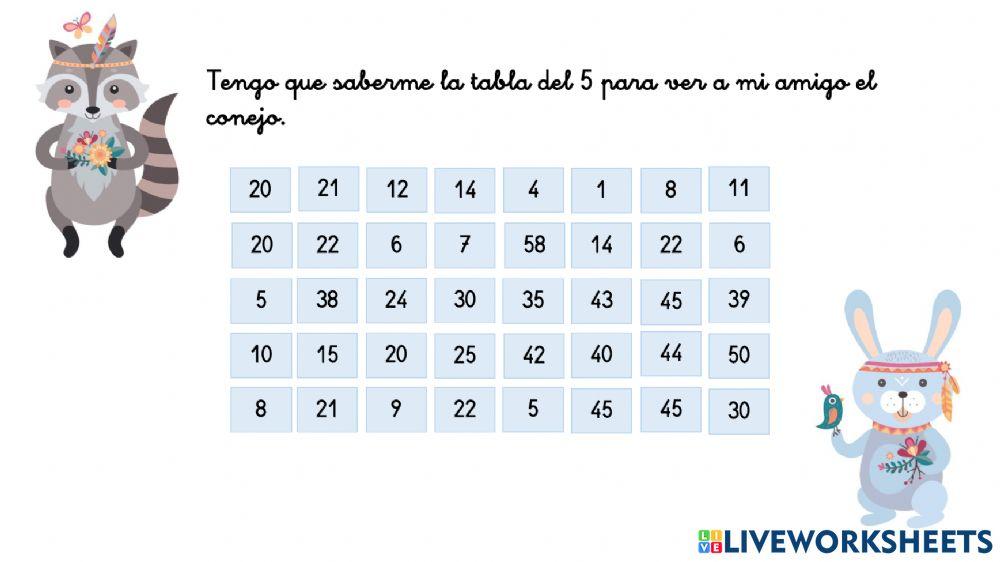 Laberintos tablas multiplicar