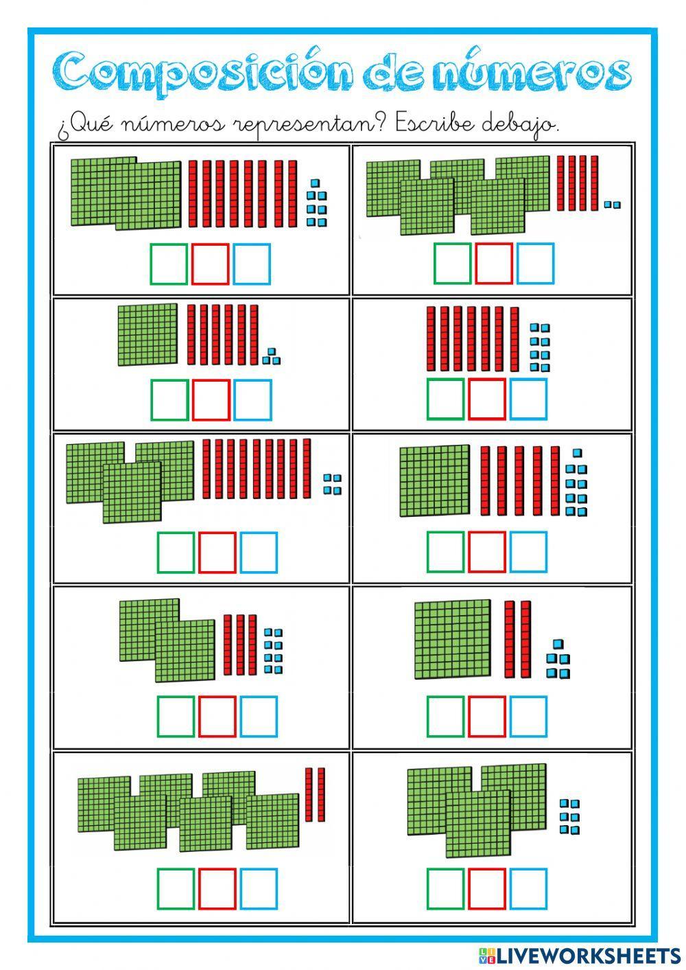 Composición números