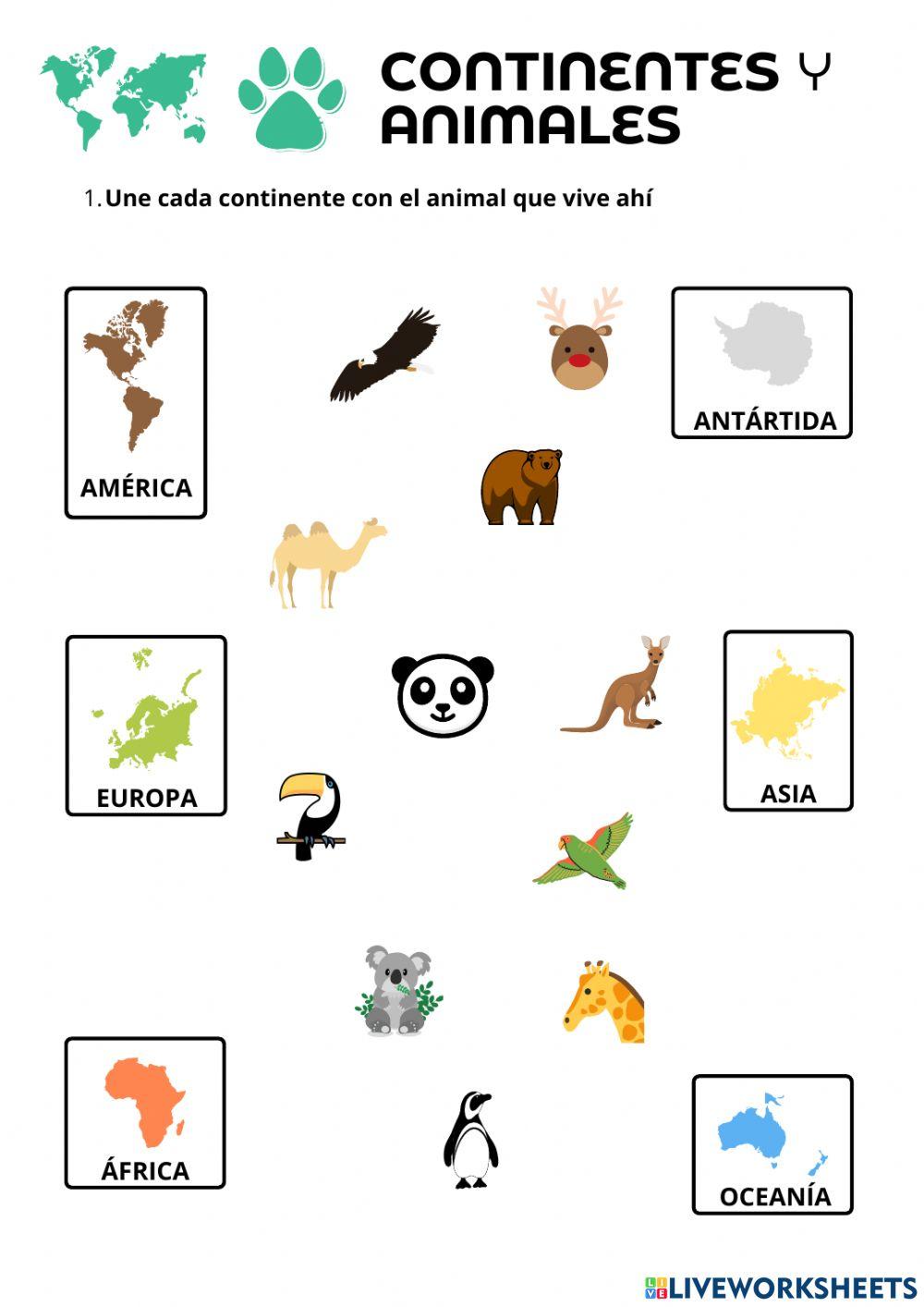 Continentes y animales