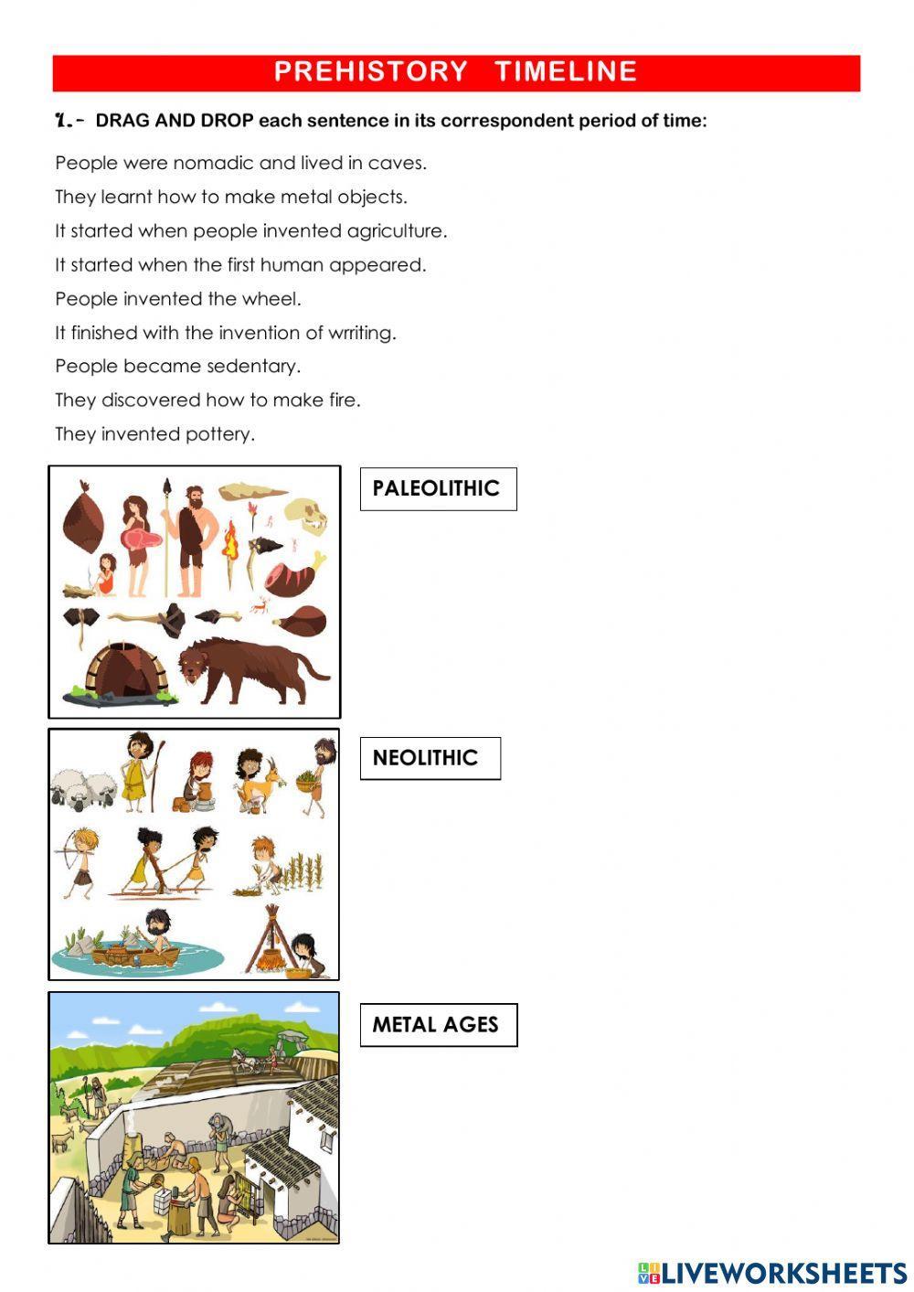 Prehistory timeline