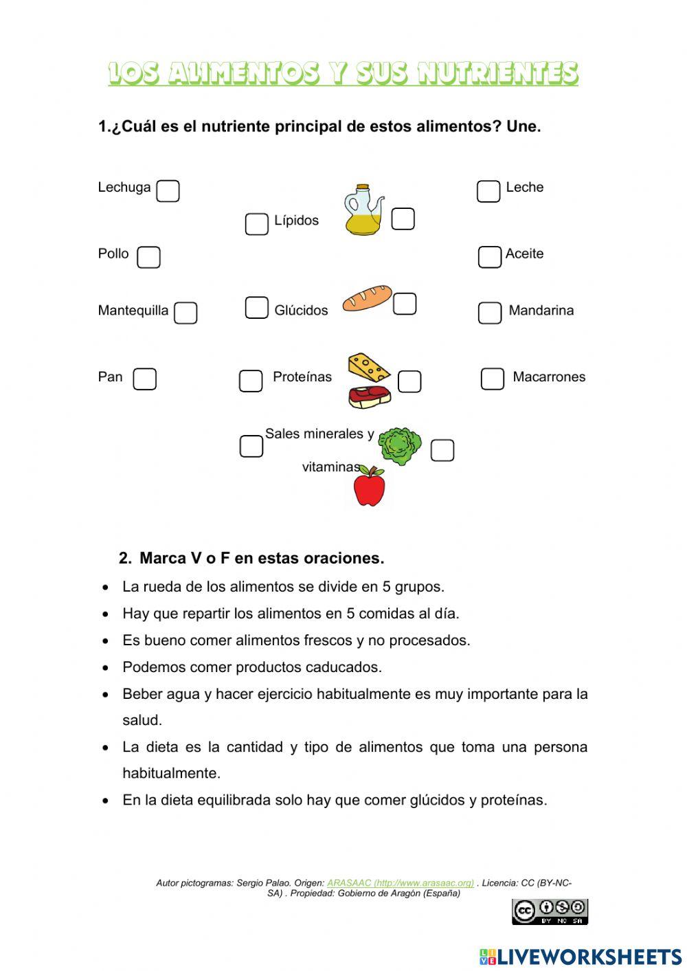 Alimentos y nutrientes