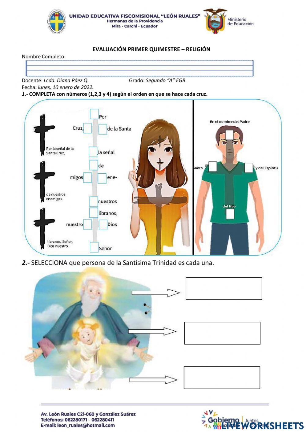 Evaluación de Religión