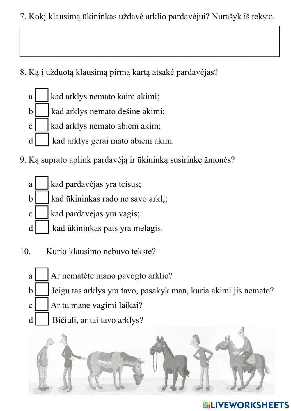 Teksto suvokimo testas Nr. 5