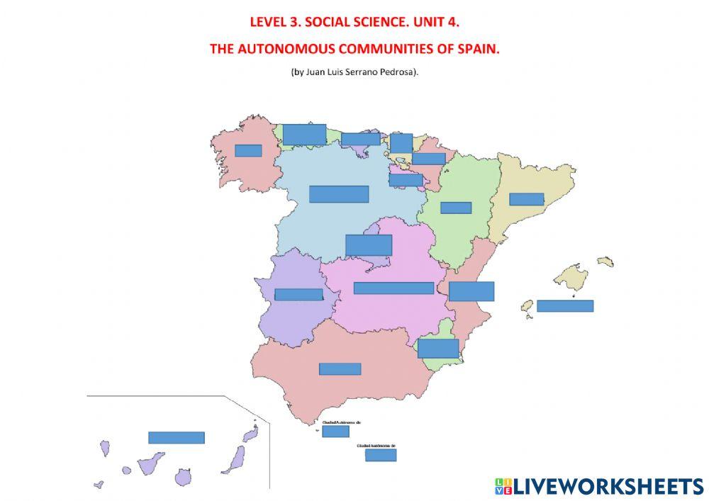 SOCIAL SCIENCE. LEVEL 3. UNIT 4. AUTONOMOUS COMMUNITIES OF SPAIN