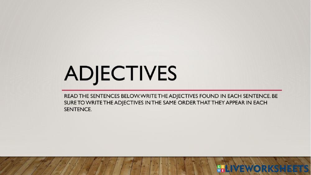Adjectives