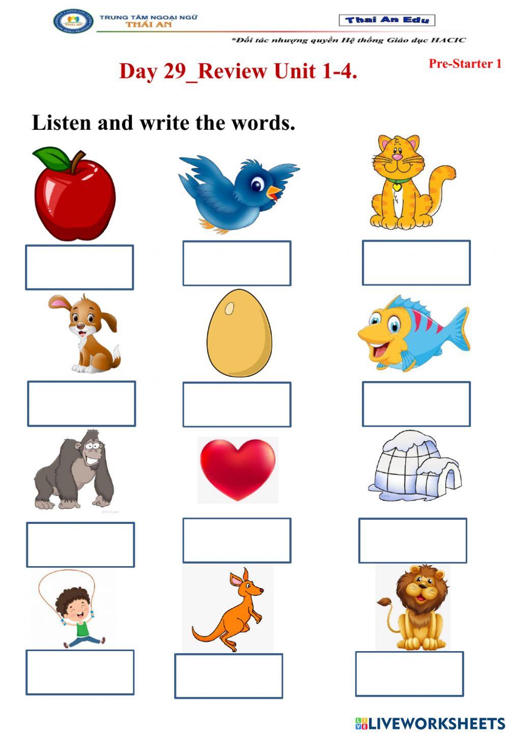 Day 29-Review Unit 1-4