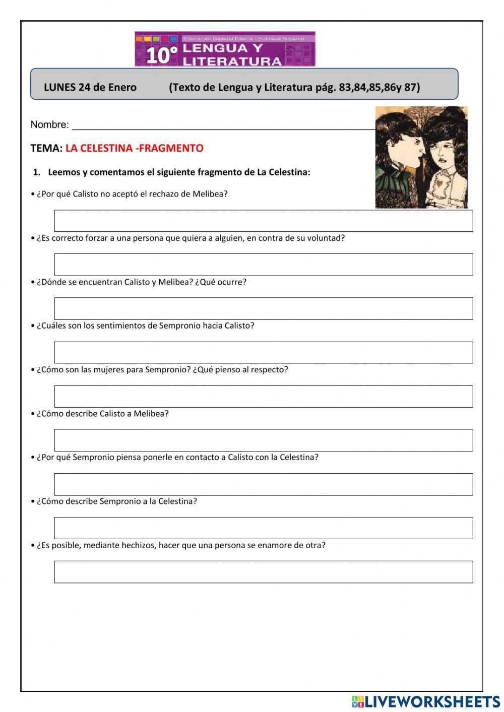 La Celestina -Fragmento