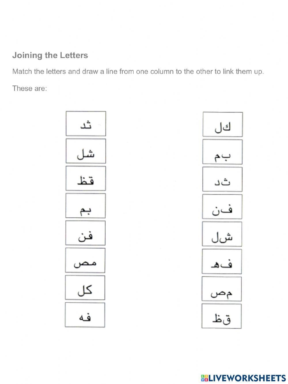 Arabic Letters (first, middle, end)
