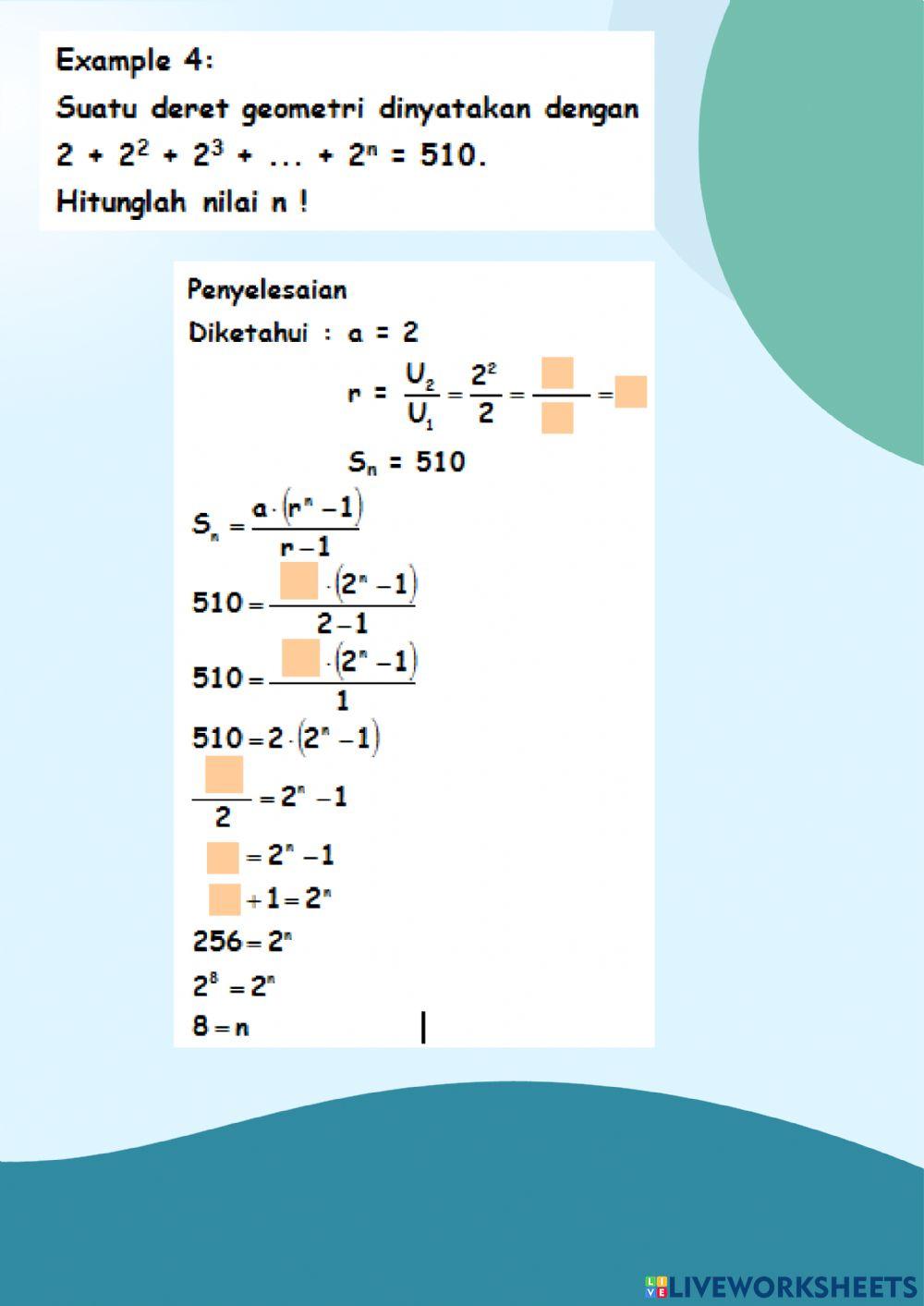 Barisan dan Deret Geometri