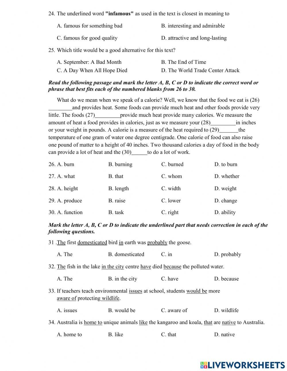Thi lop 10 - PRACTICE TEST 6