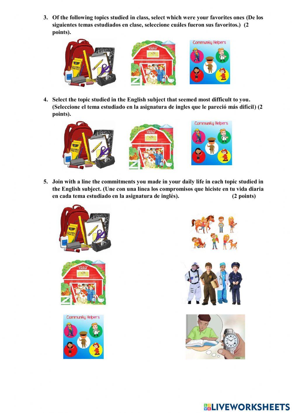 Summative evaluation 3rd grade