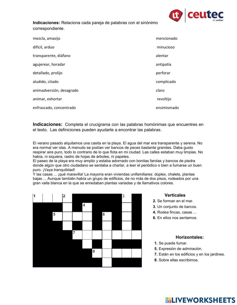 Taller de relaciones semánticas