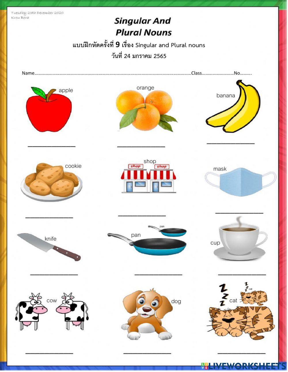 Singular and plural nouns