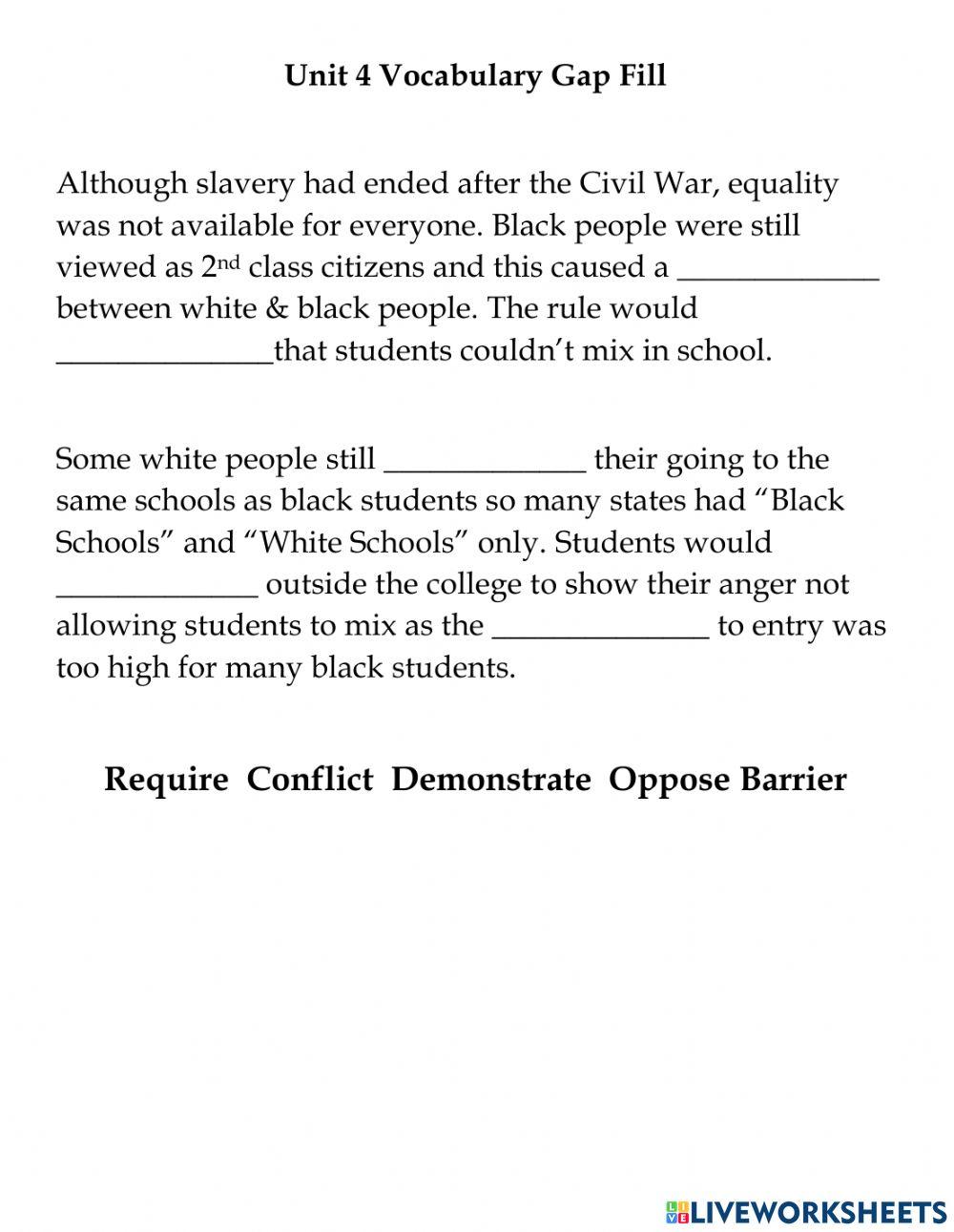 Reach 5 Unit4B gapfill