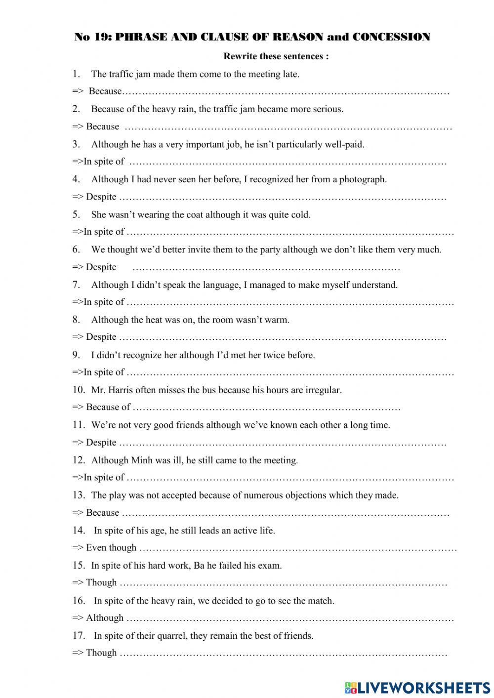 Adverbial clause of concession