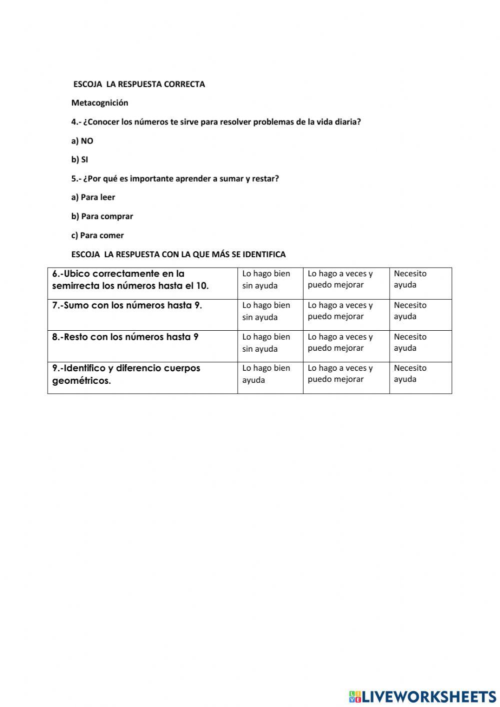 Examen del primer quimestre 2do egb