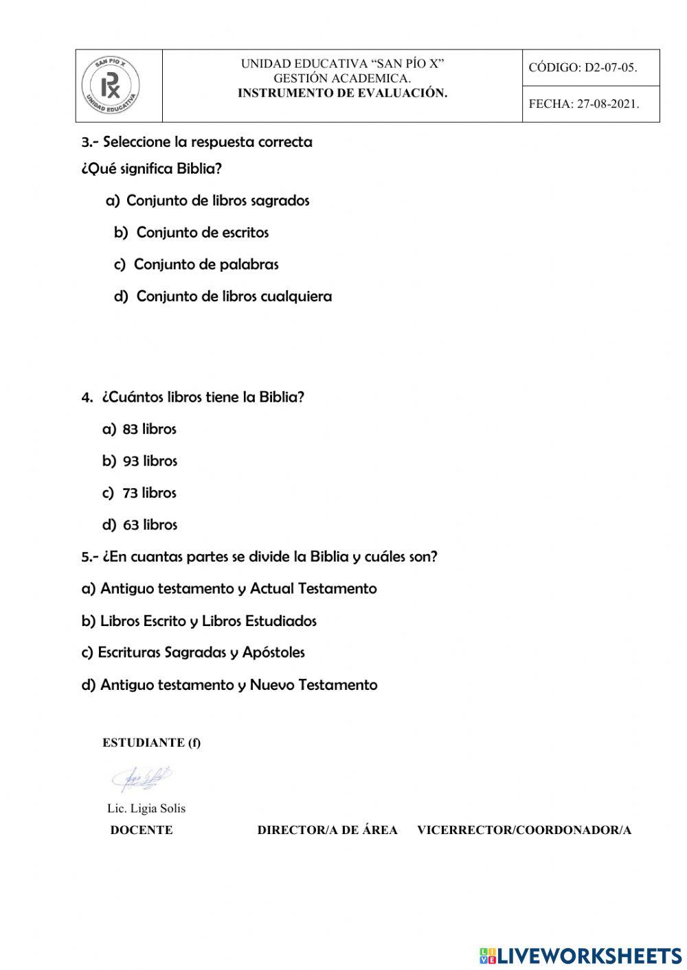 Evaluación parcial