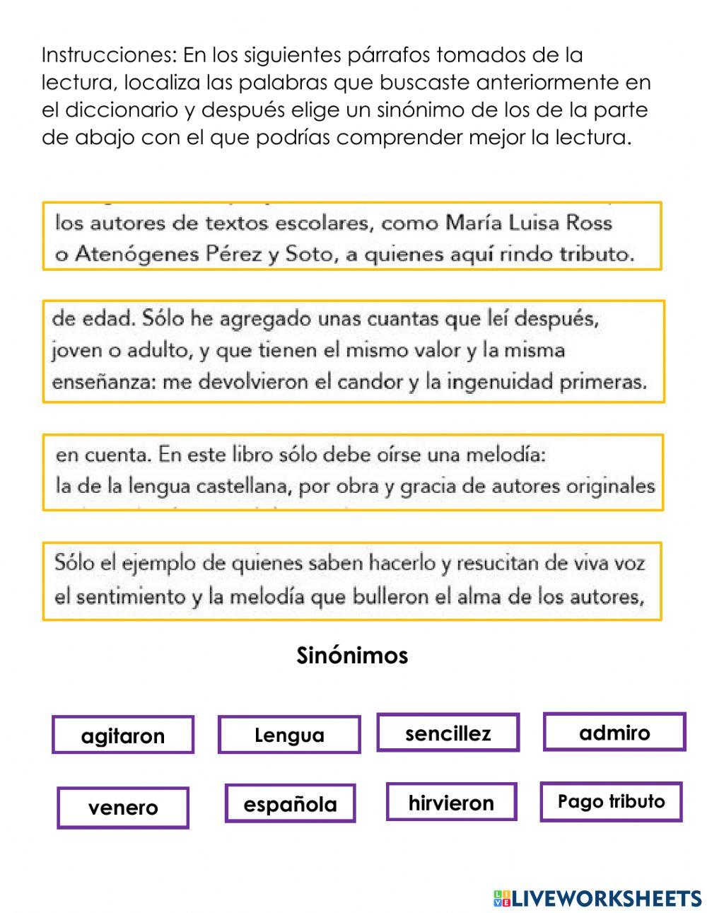 Lectura en voz alta.