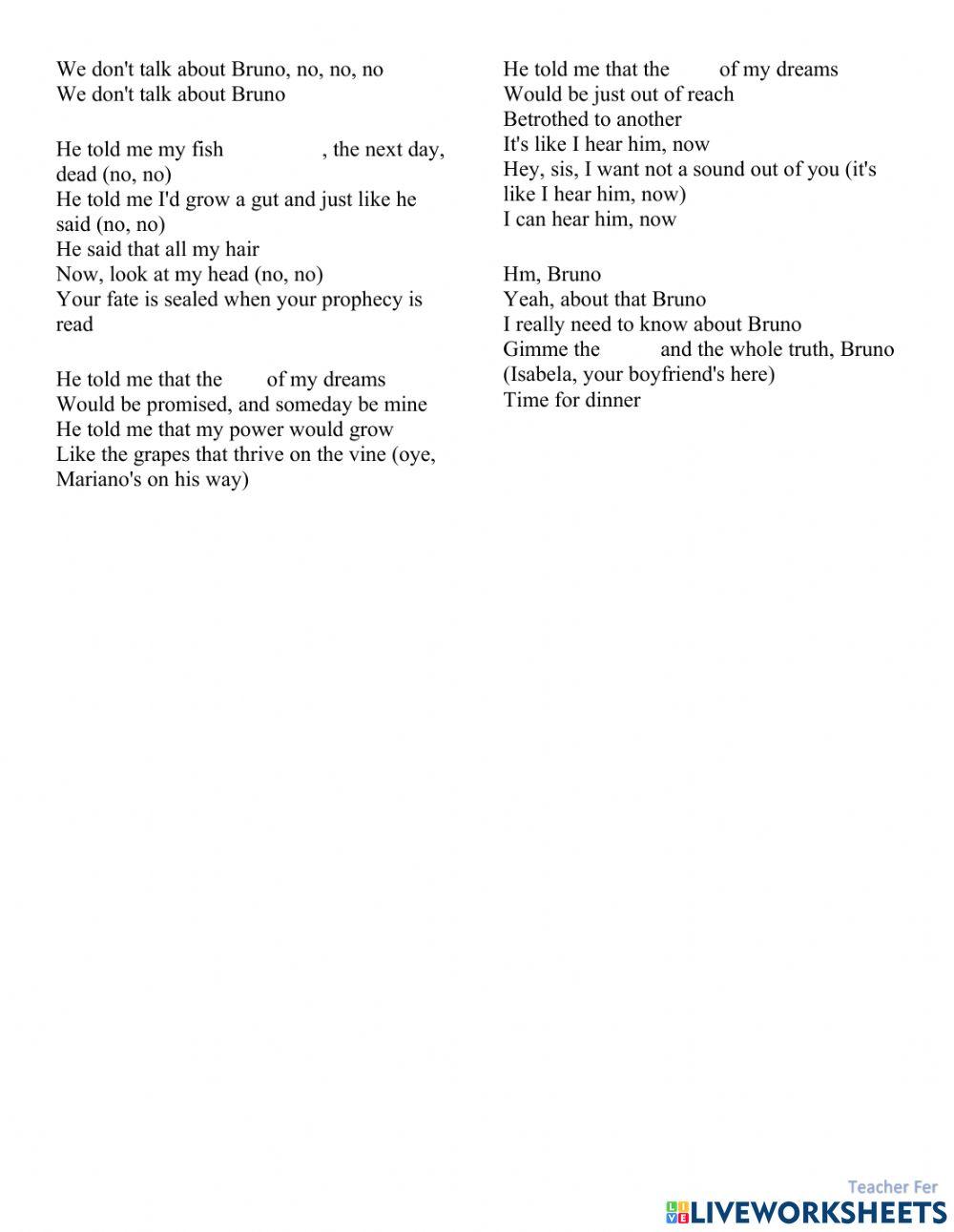 We don't talk about Bruno