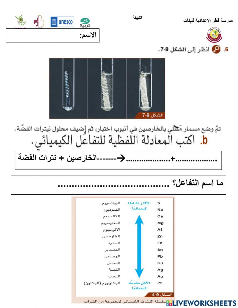 تهيئه-تفاعل الاحلال