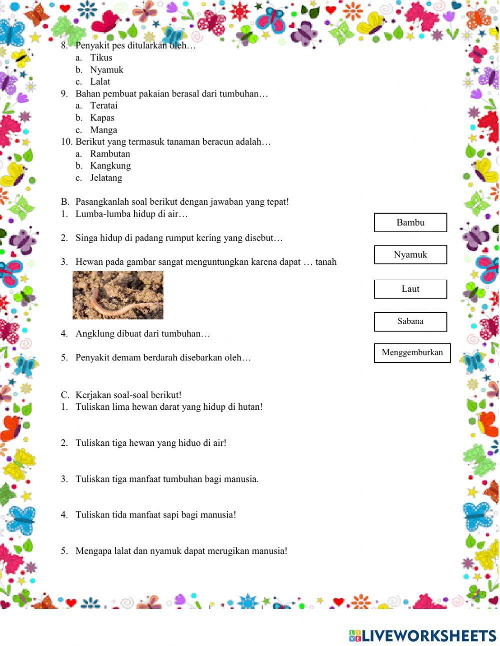 Tempat hidup hewan dan tumbuhan