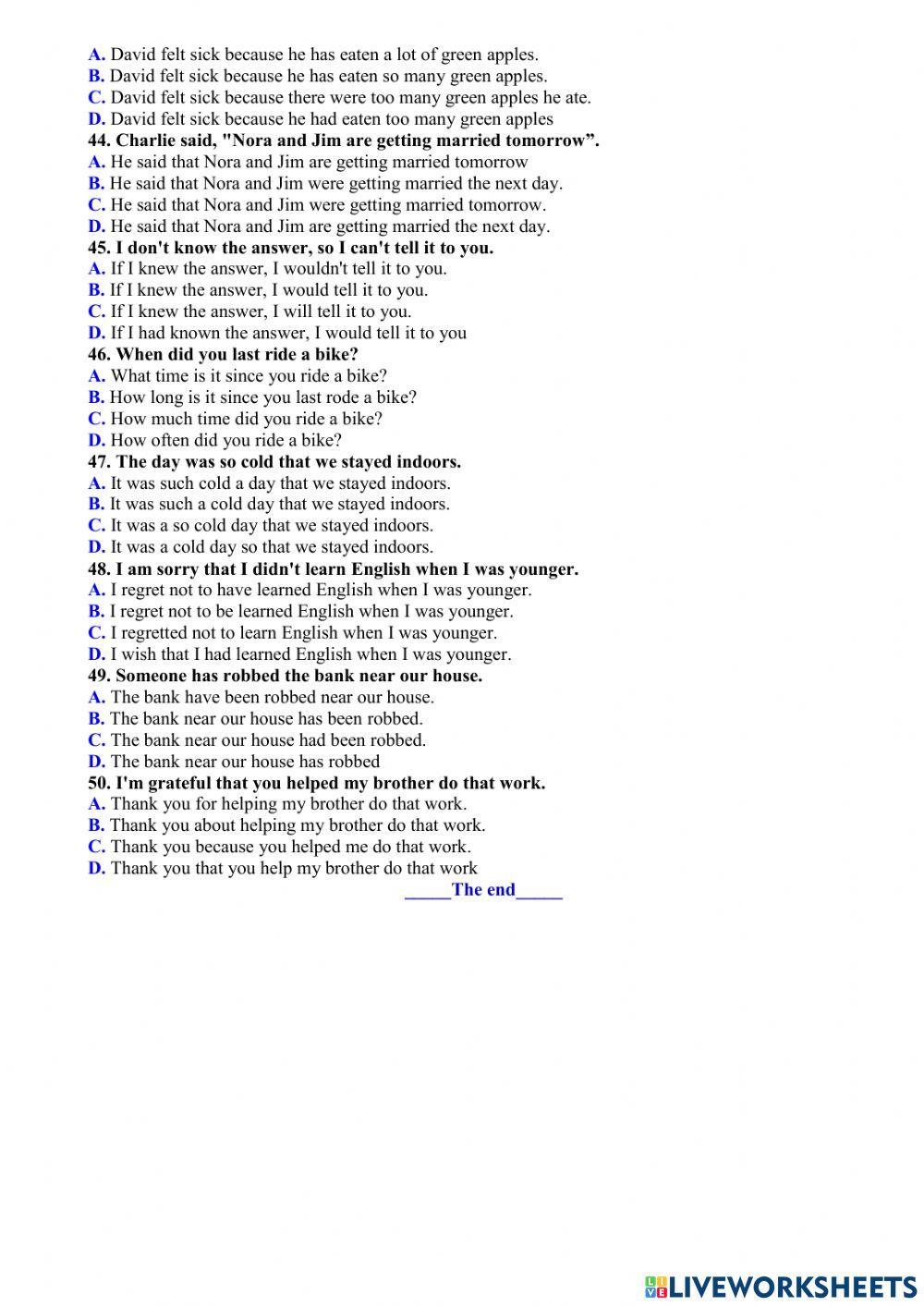 Test 15 - Thi len 10