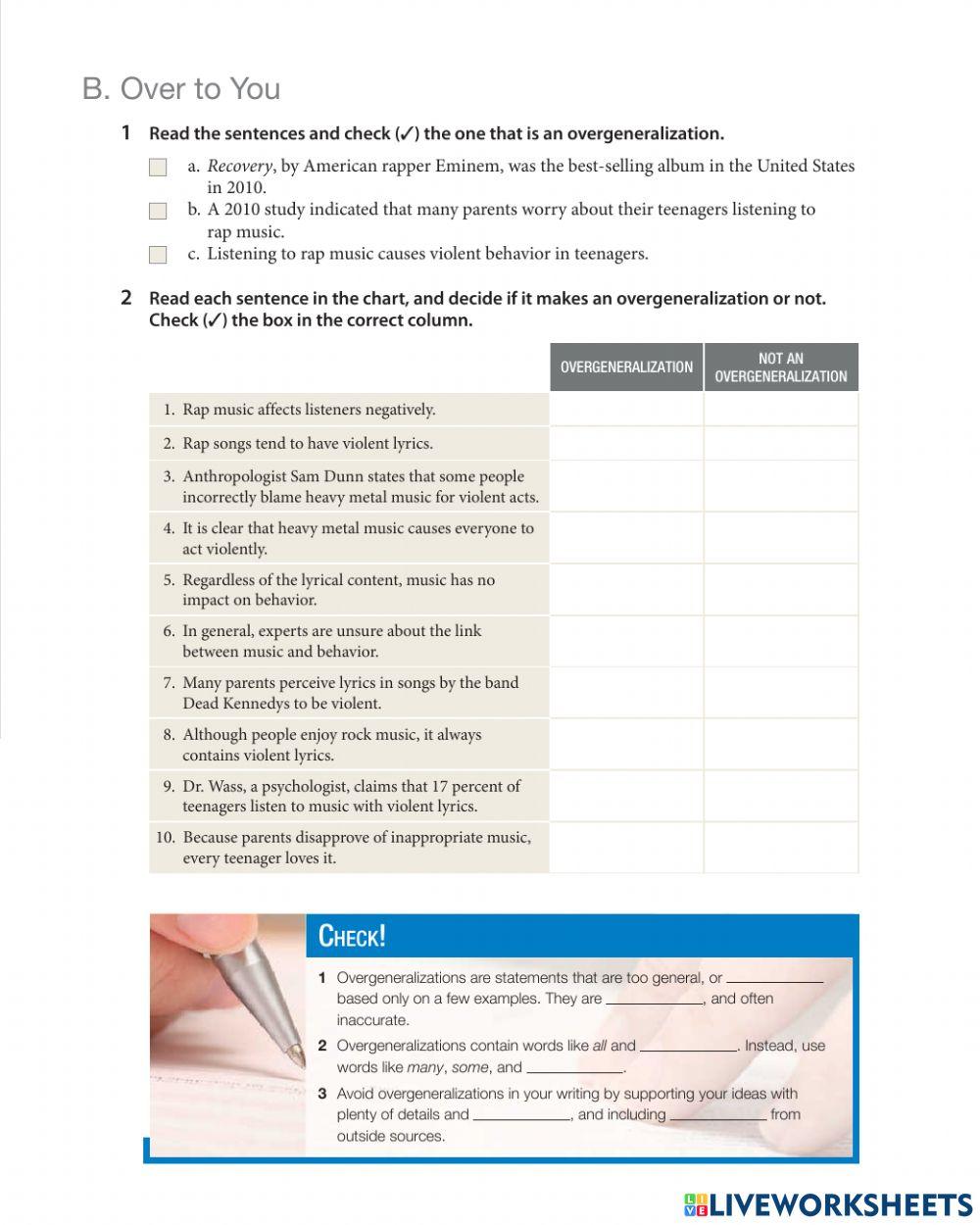 Day 32 Overgeneralisation