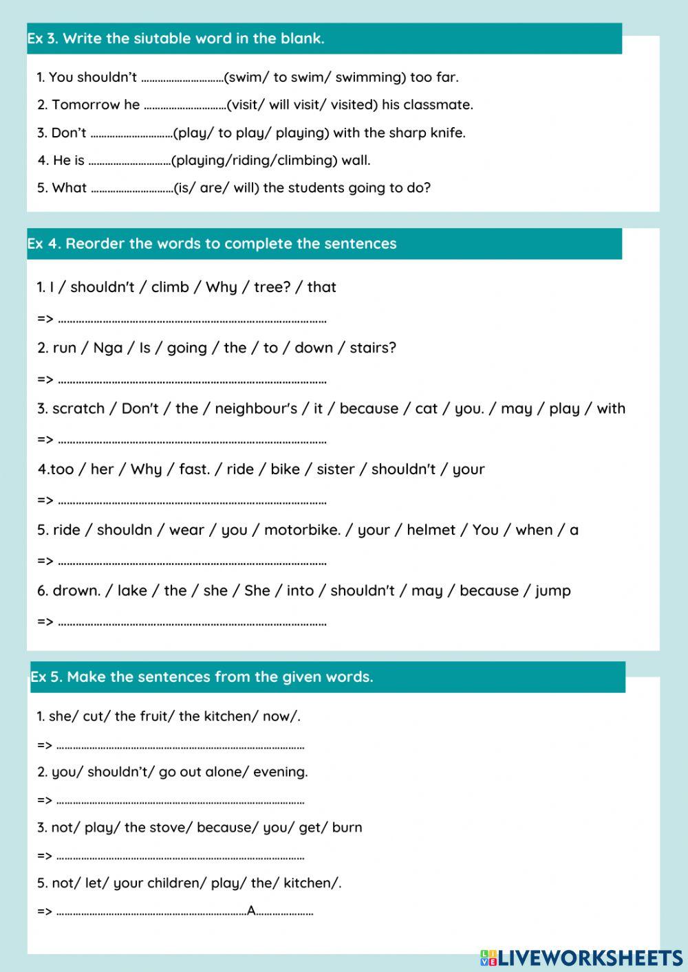 Worksheet Unit 12-L3