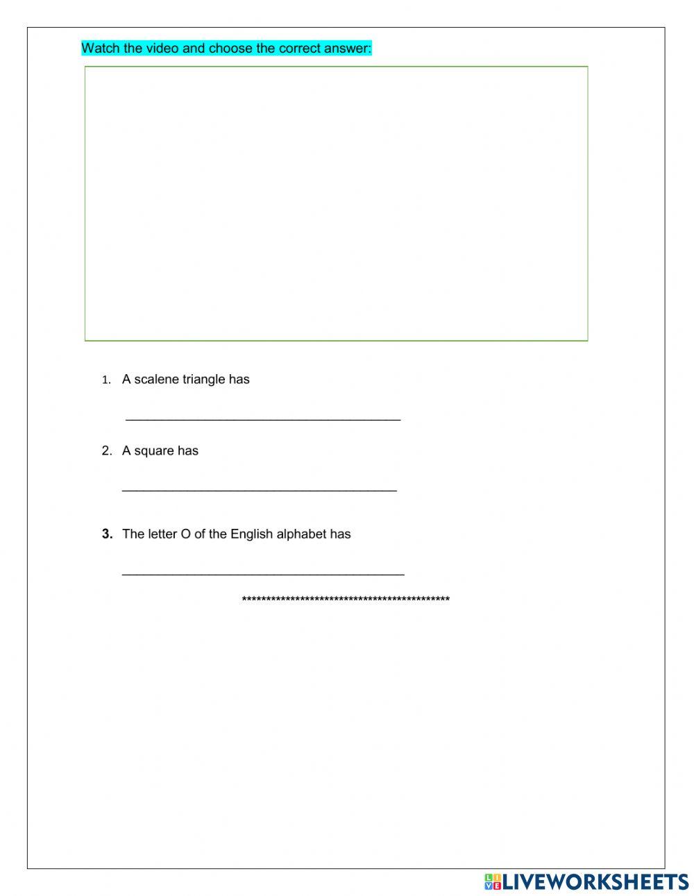 Math and Science Worksheet