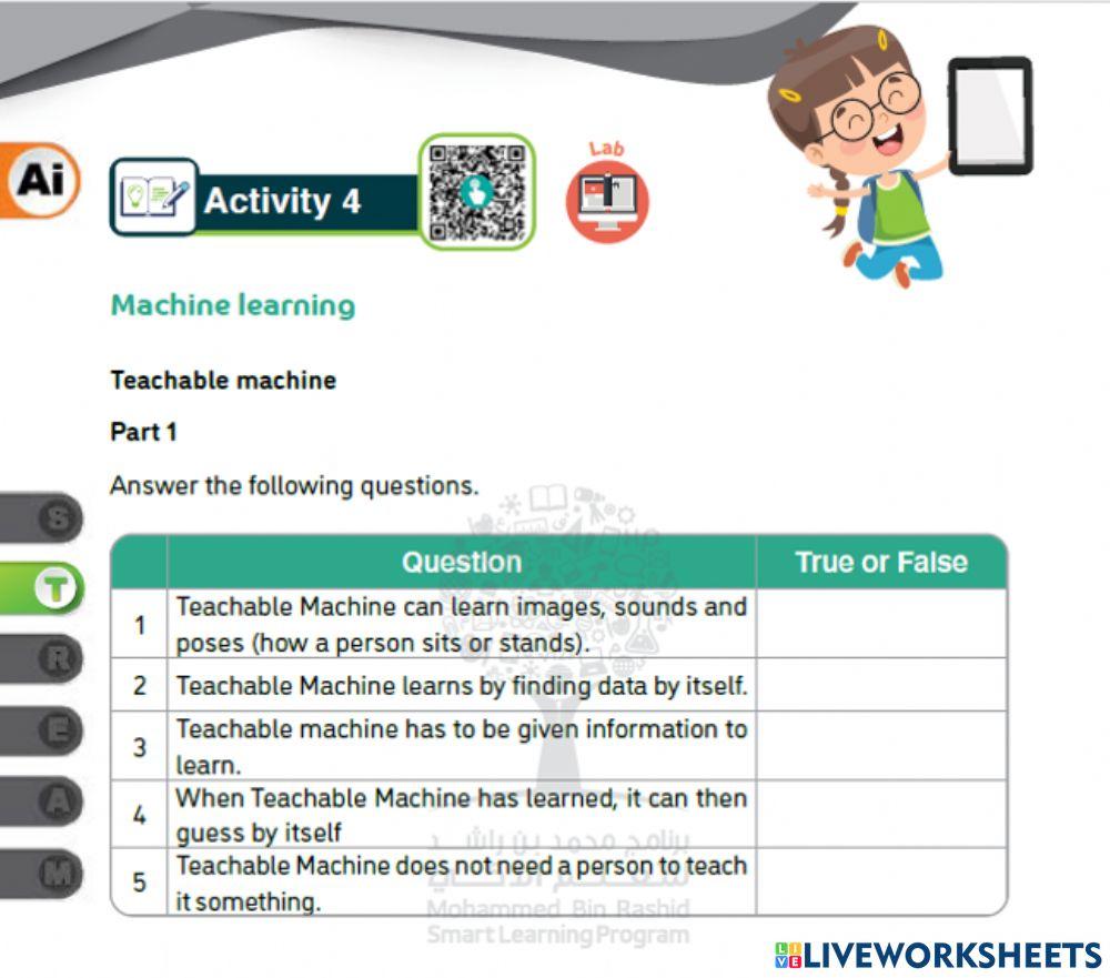Machine learning worksheet worksheet | Live Worksheets