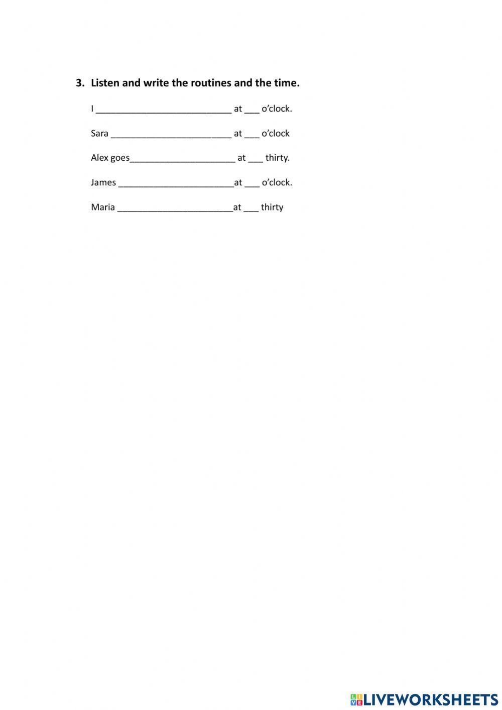 Listening the routines