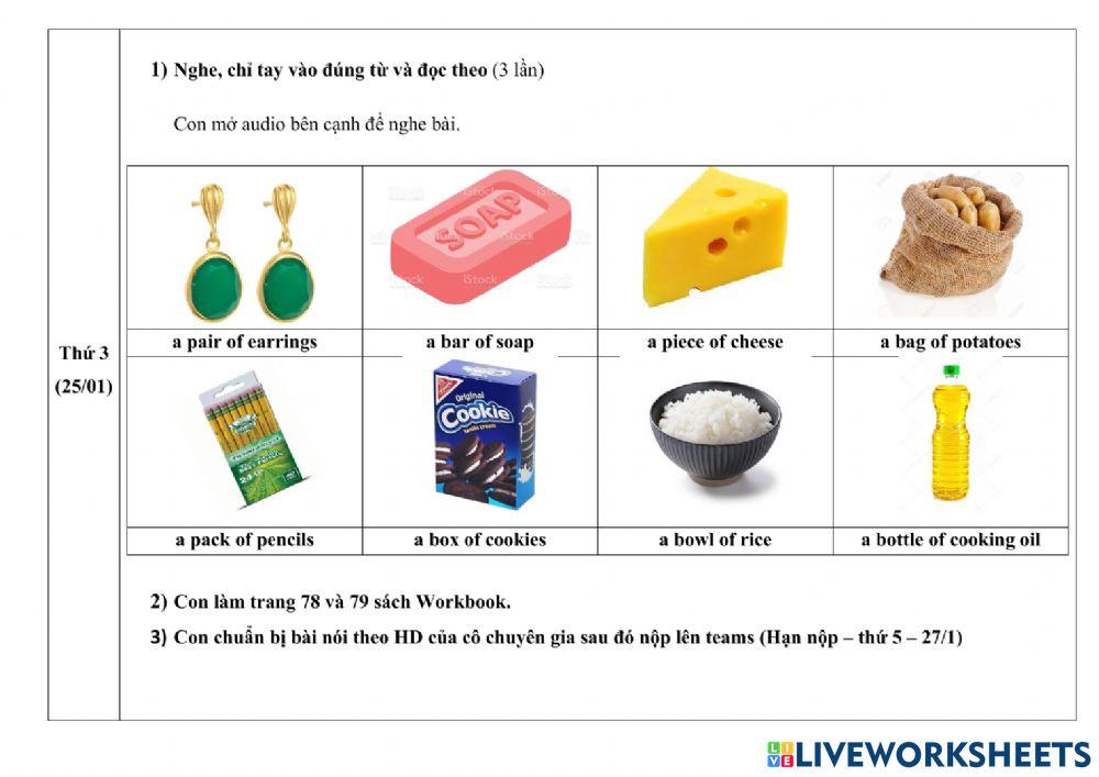 Phiếu HD học tuần 4 tháng 1