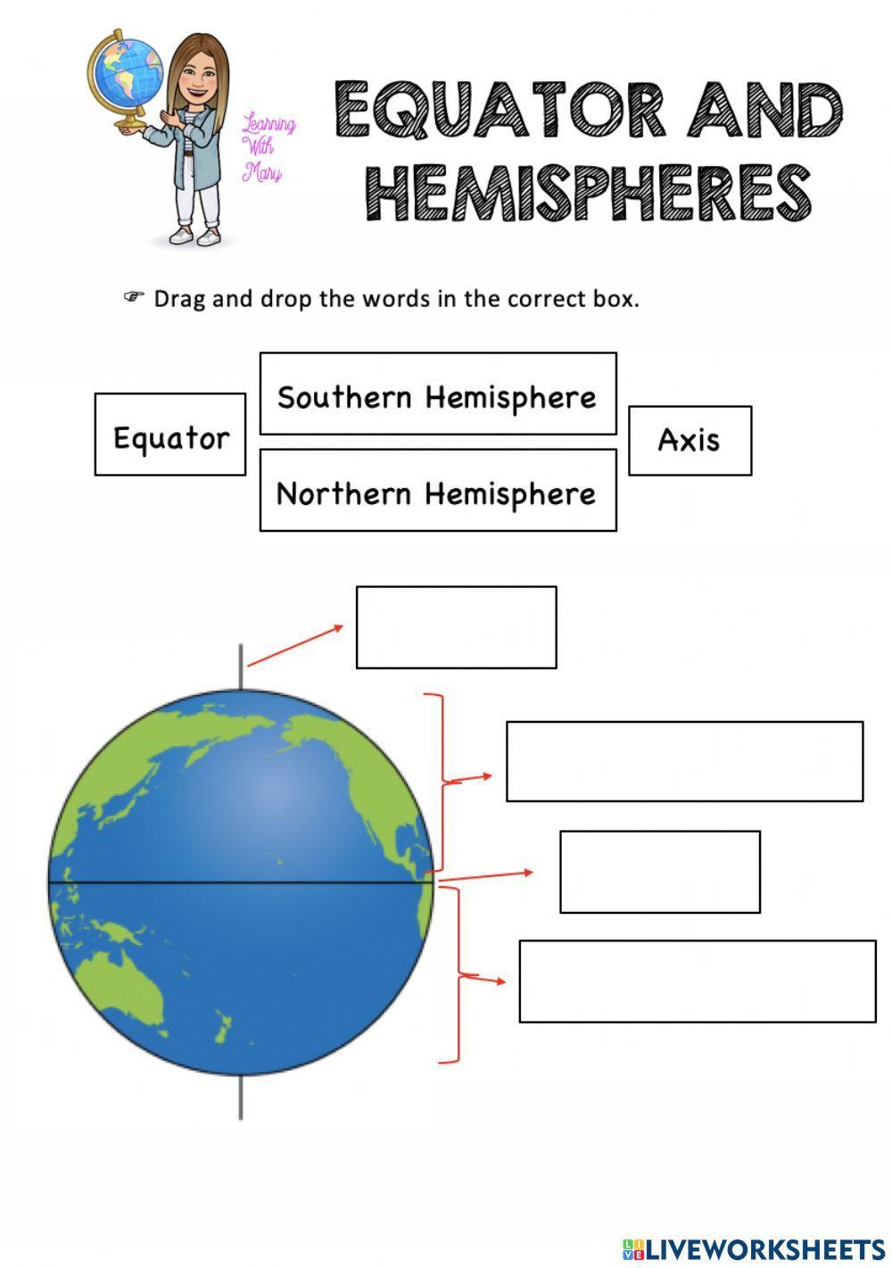 Earth-s globe. Drag and drop