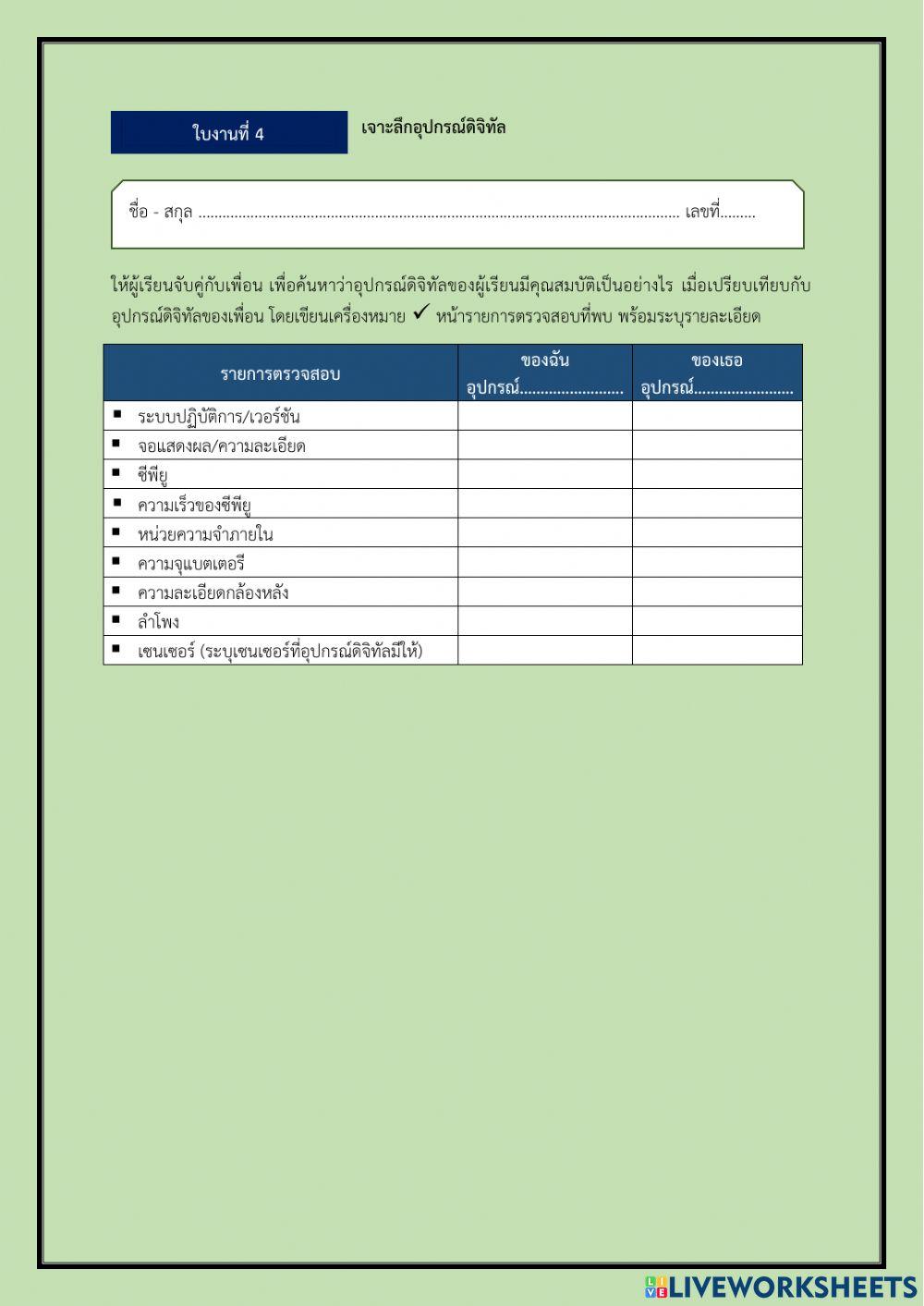 หลักการทำงานของระบบคอมพิวเตอร์